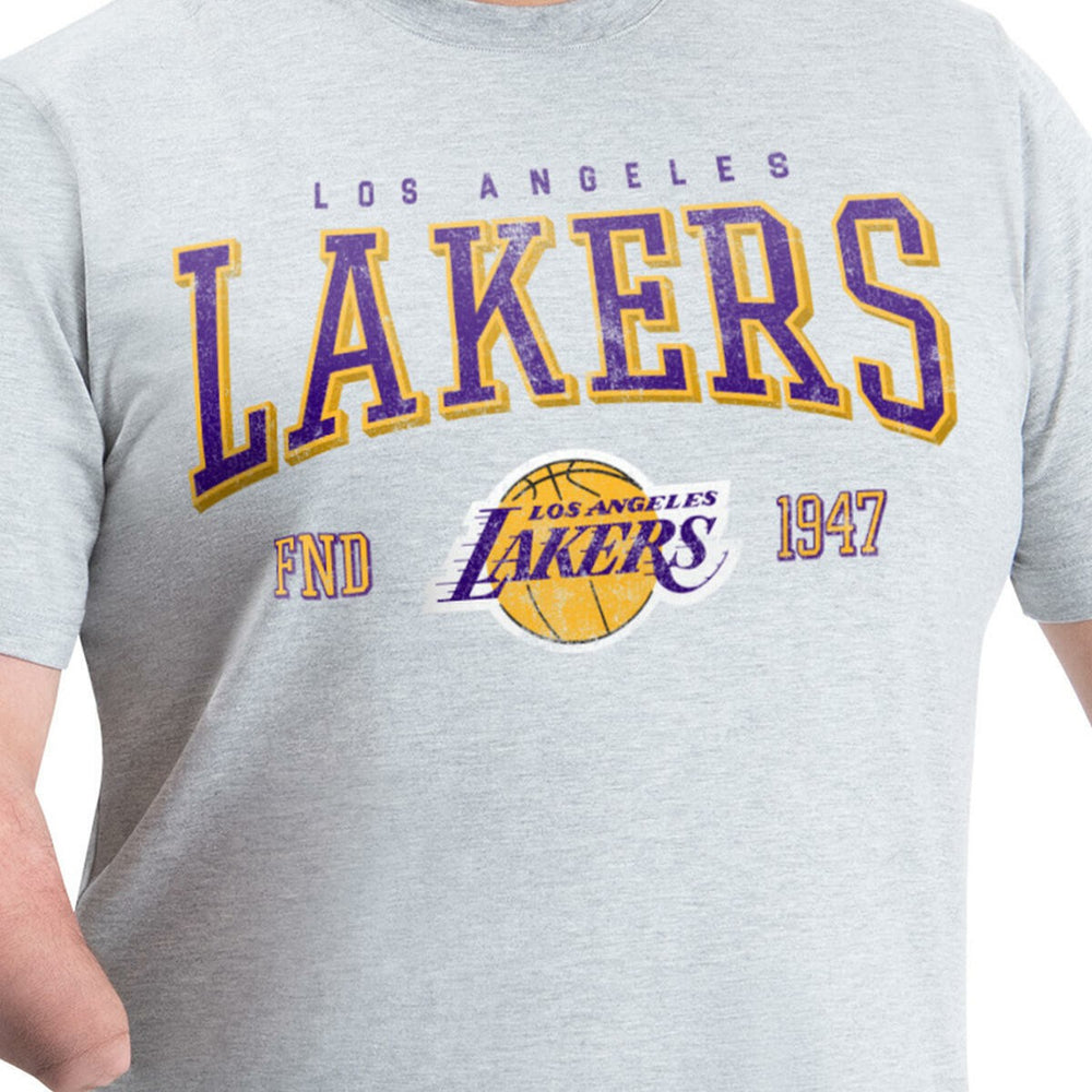 Los Angeles Lakers G-III Sports by Carl Banks Adaptive Classic Team Spirit Short Sleeve T-Shirt Gray - NBA