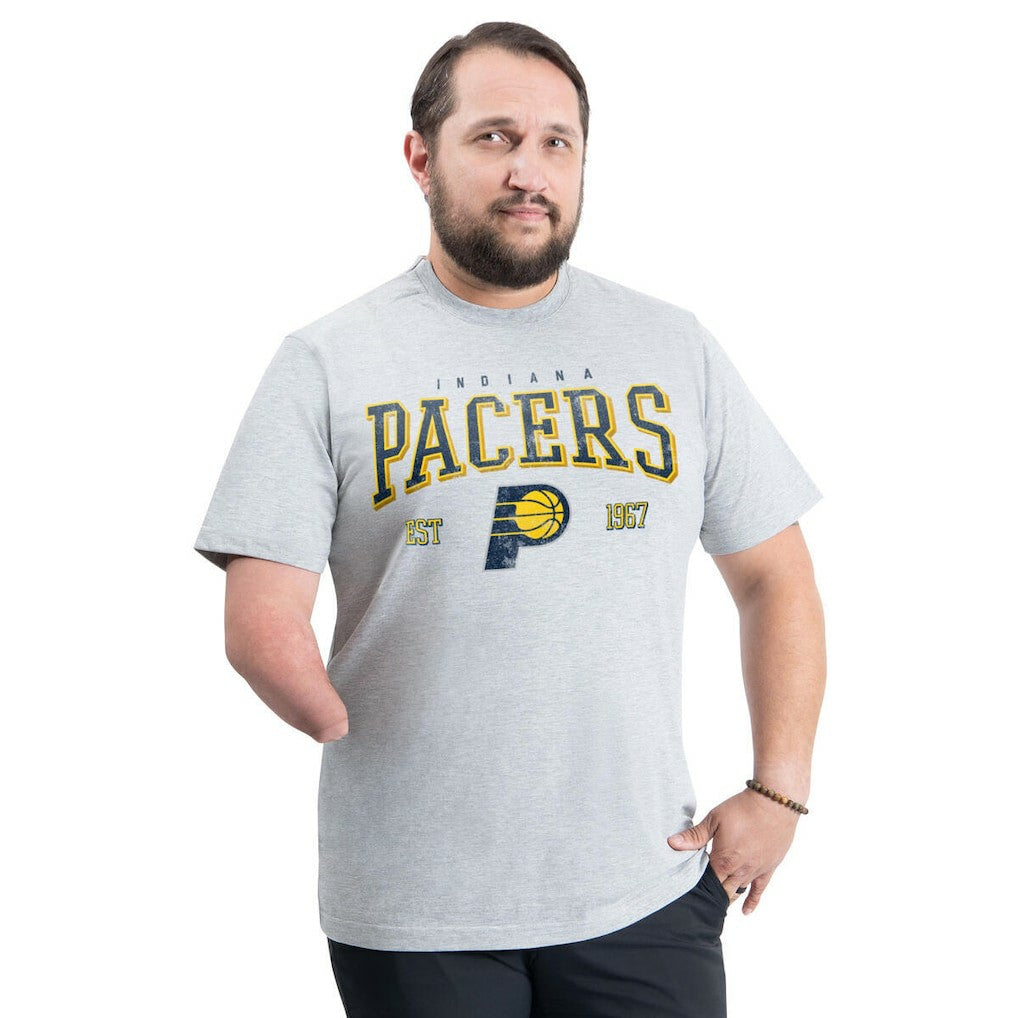 Indiana Pacers G-III Sports by Carl Banks Adaptive Classic Team Spirit Short Sleeve T-Shirt Gray - NBA