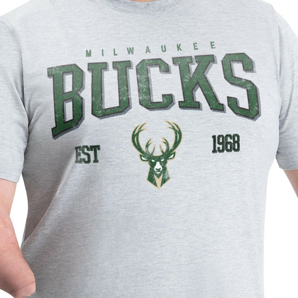 Milwaukee Bucks G-III Sports by Carl Banks Adaptive Classic Team Spirit Short Sleeve T-Shirt Gray - NBA