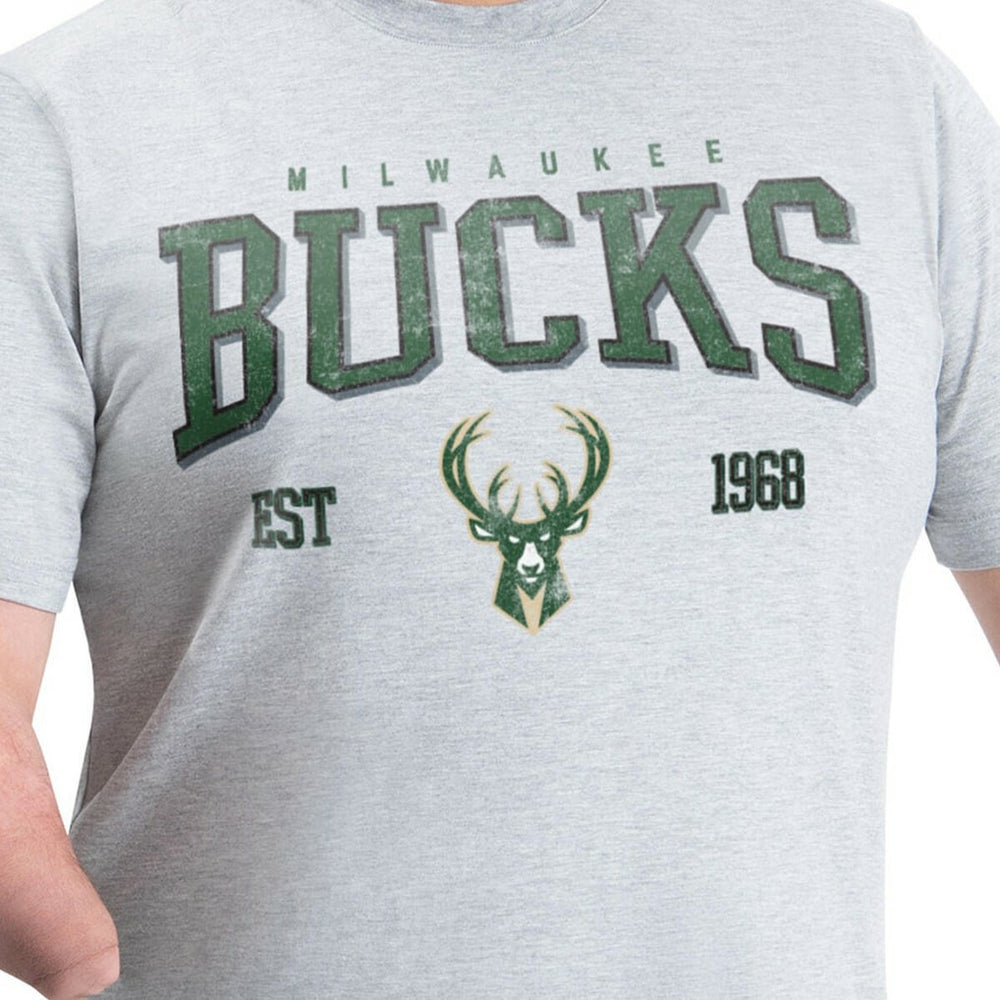 Milwaukee Bucks G-III Sports by Carl Banks Adaptive Classic Team Spirit Short Sleeve T-Shirt Gray - NBA