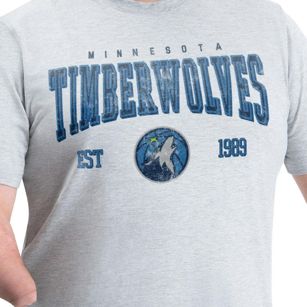 Minnesota Timberwolves G-III Sports by Carl Banks Adaptive Classic Team Spirit Short Sleeve T-Shirt Gray - NBA