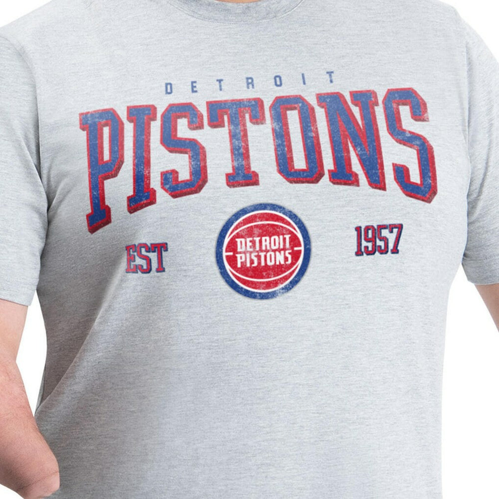 Detroit Pistons G-III Sports by Carl Banks Adaptive Classic Team Spirit Short Sleeve T-Shirt Gray - NBA