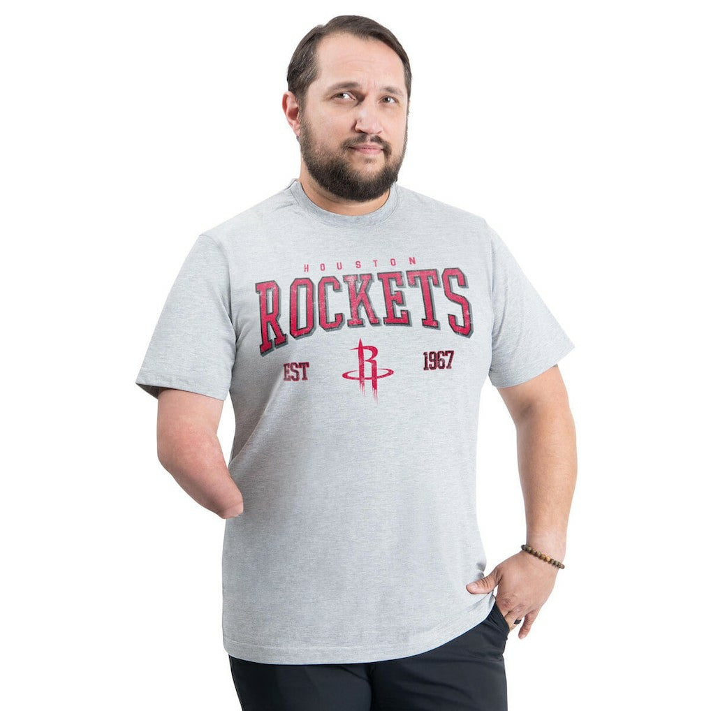 Houston Rockets G-III Sports by Carl Banks Adaptive Classic Team Spirit Short Sleeve T-Shirt Gray - NBA