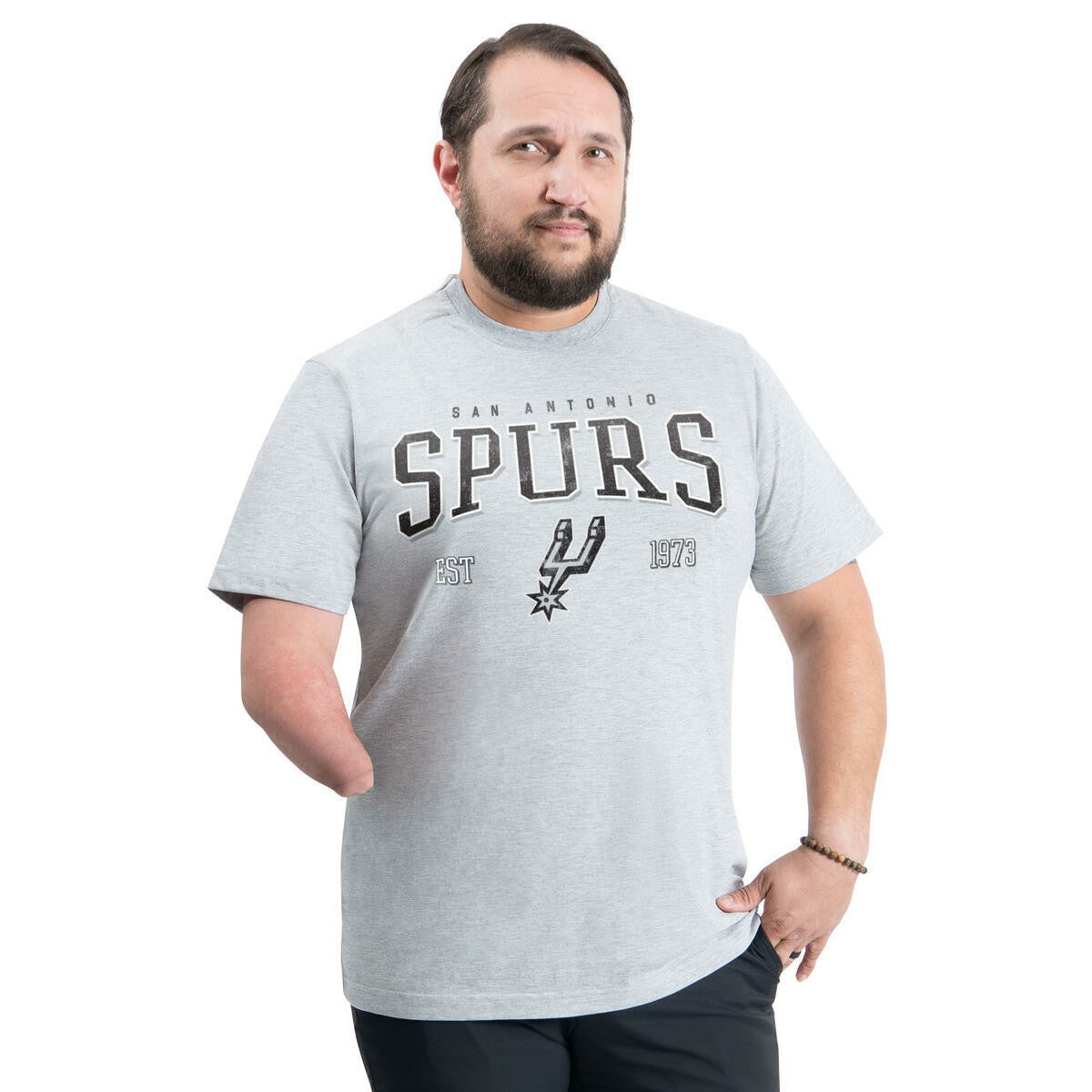 San Antonio Spurs G-III Sports by Carl Banks Adaptive Classic Team Spirit Short Sleeve T-Shirt Gray - NBA