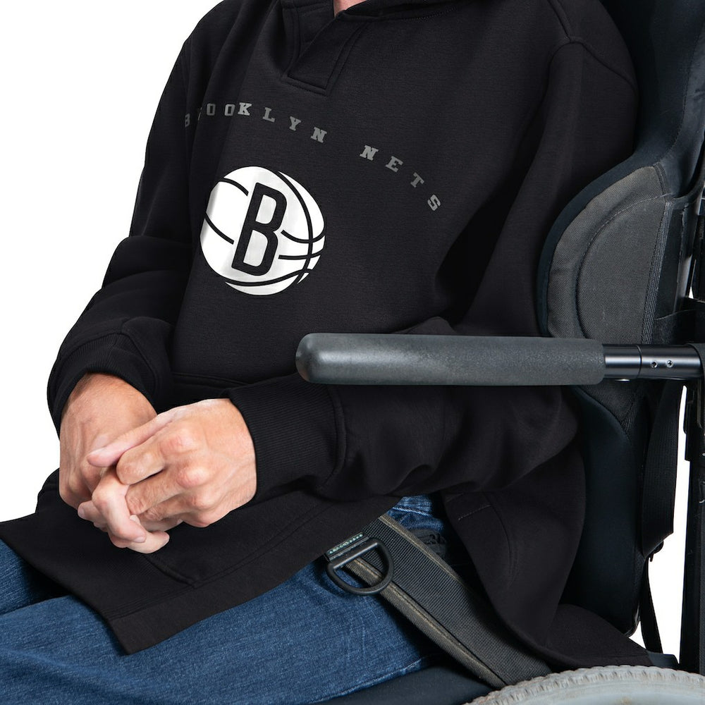 Brooklyn Nets G-III Sports by Carl Banks Adaptive Team Arc Fleece Hoodie Black - NBA