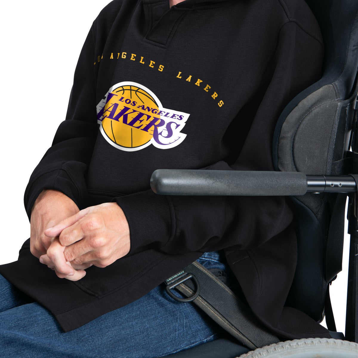 Los Angeles Lakers G-III Sports by Carl Banks Adaptive Team Arc Fleece Hoodie Black - NBA