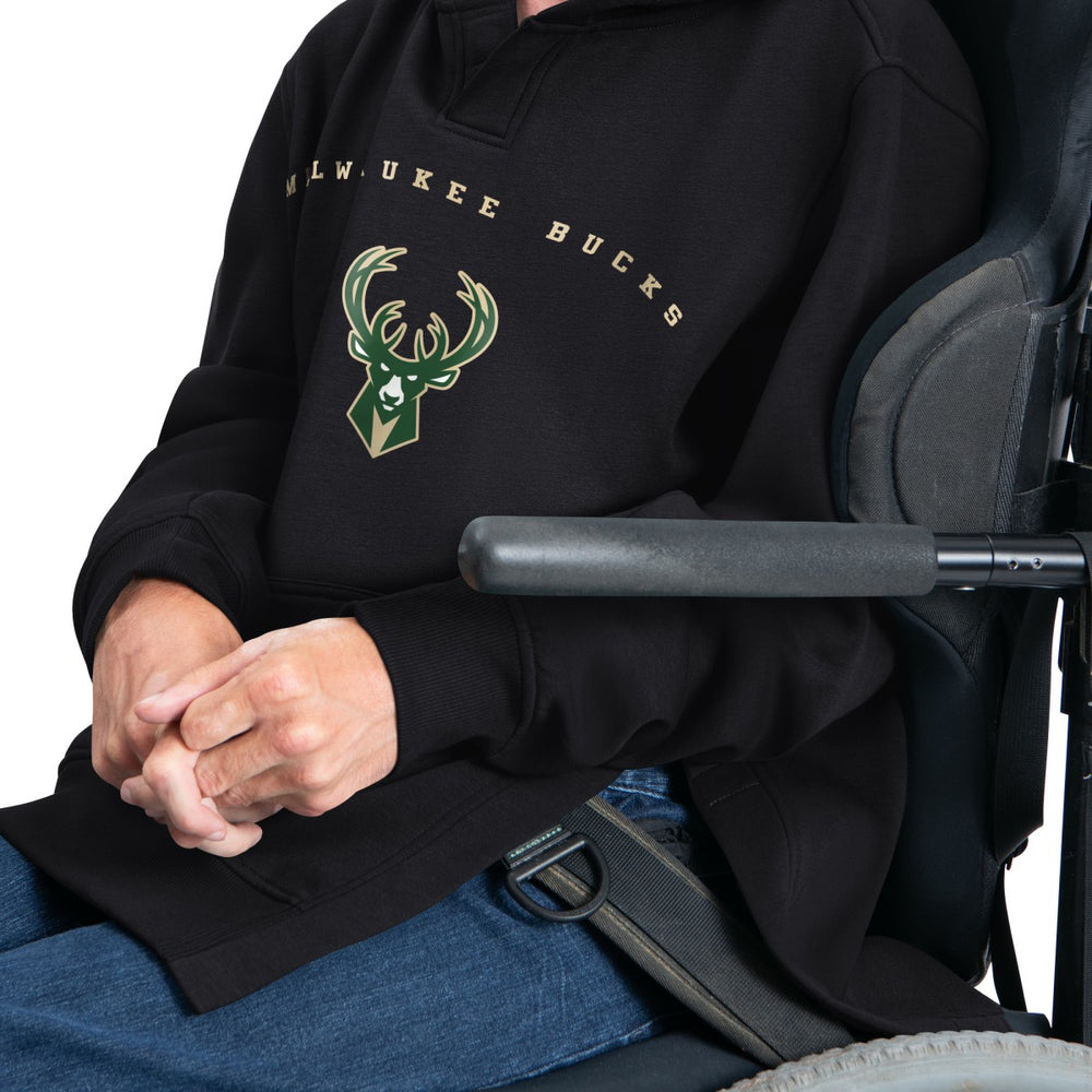 Milwaukee Bucks G-III Sports by Carl Banks Adaptive Team Arc Fleece Hoodie Black - NBA