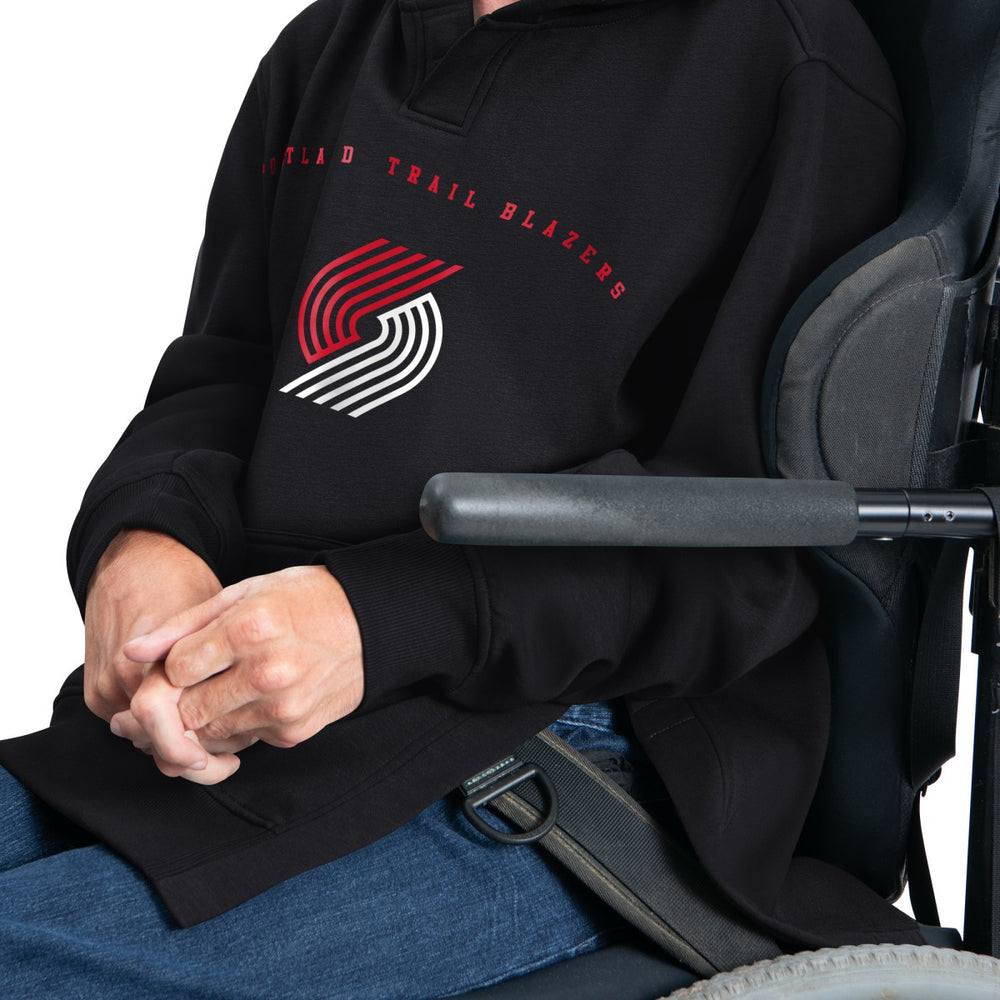 Portland Trail Blazers G-III Sports by Carl Banks Adaptive Team Arc Fleece Hoodie Black - NBA