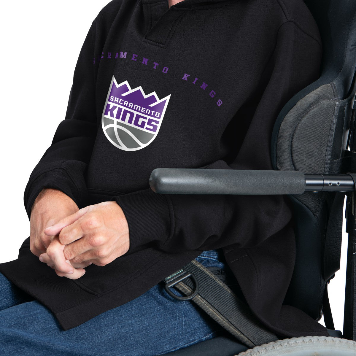 Sacramento Kings G-III Sports by Carl Banks Adaptive Team Arc Fleece Hoodie Black - NBA