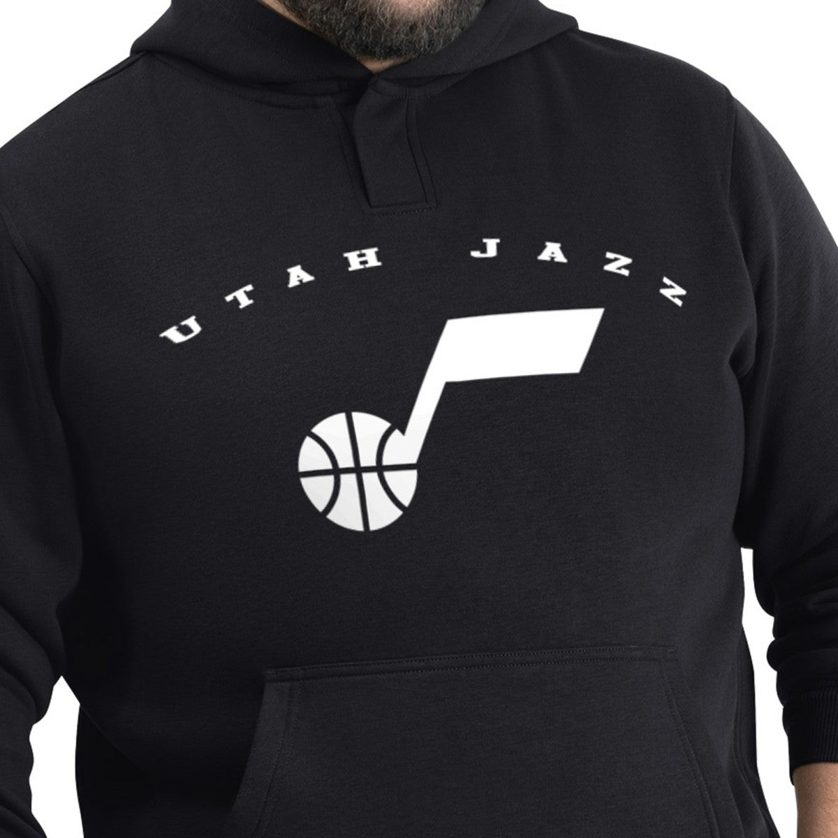 Utah Jazz G-III Sports by Carl Banks Adaptive Team Arc Fleece Hoodie Black - NBA