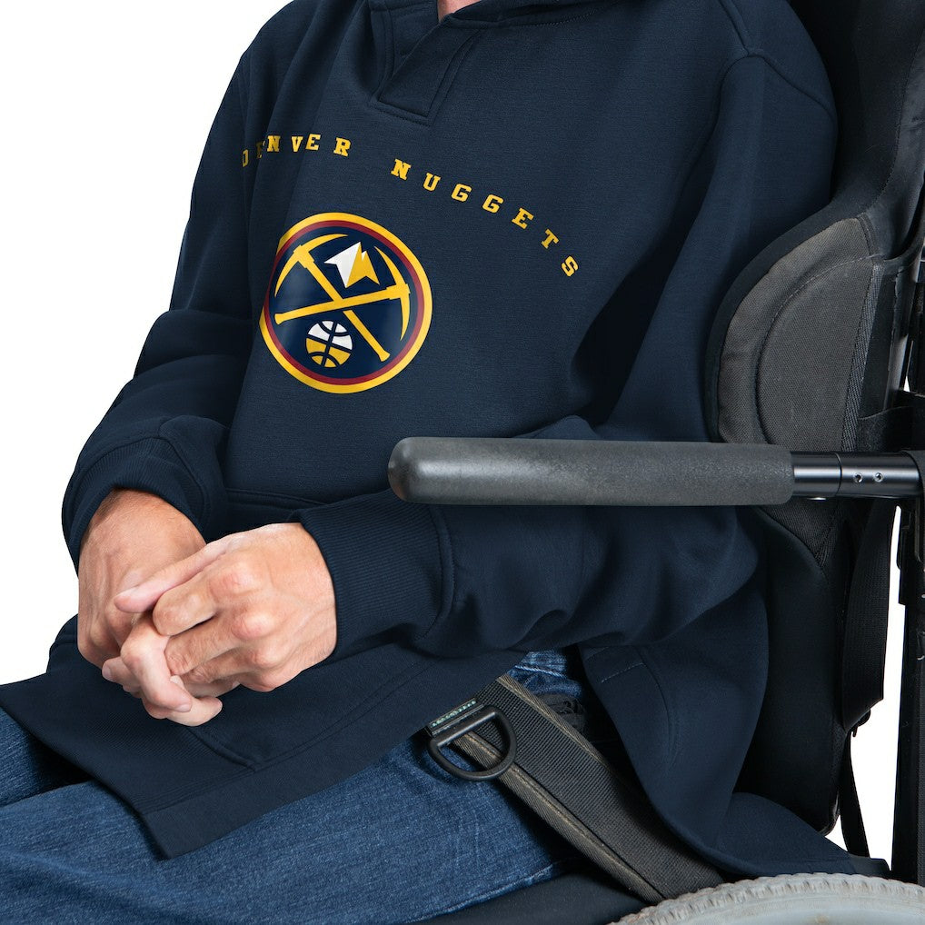 Denver Nuggets G-III Sports by Carl Banks Adaptive Team Arc Fleece Hoodie Navy - NBA