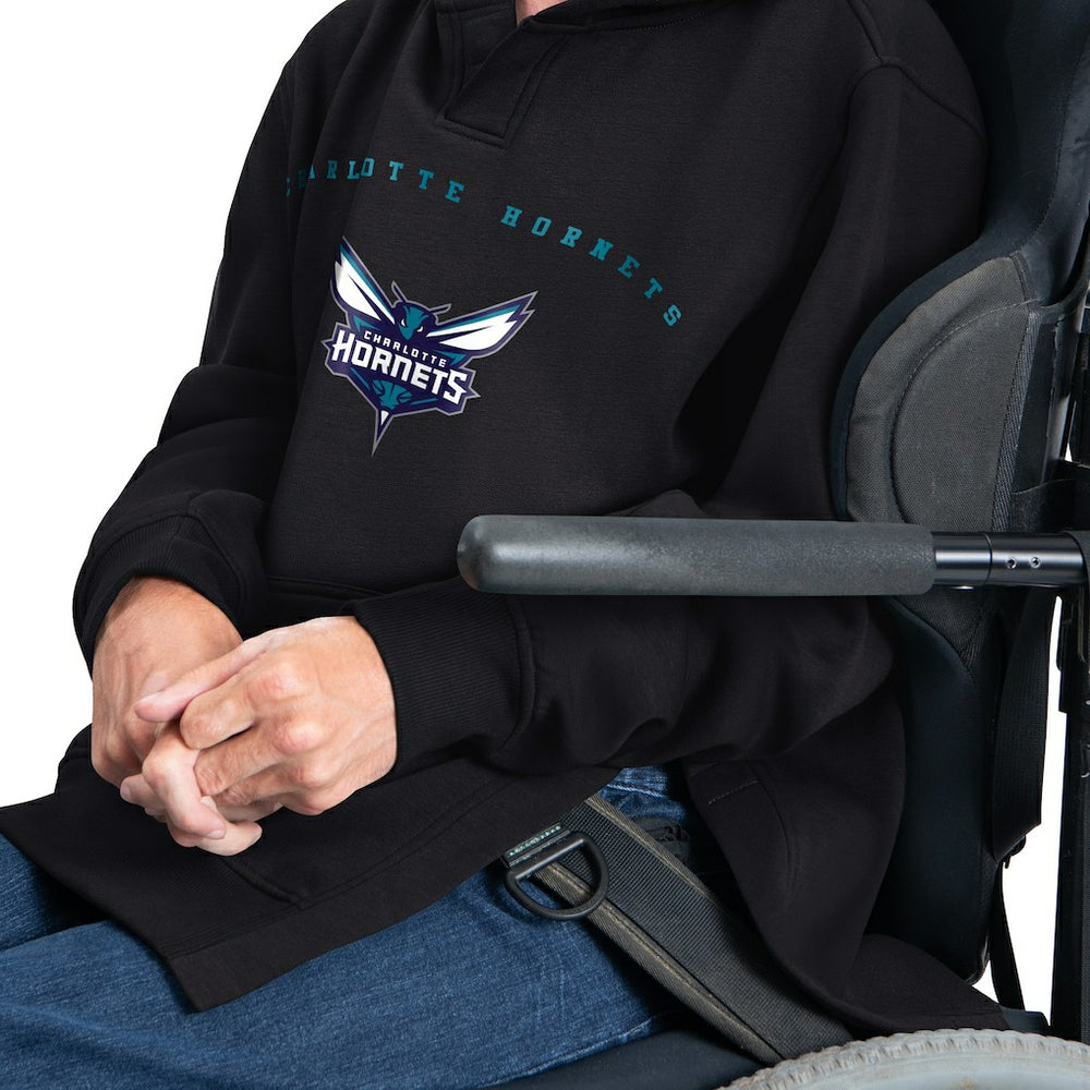 Charlotte Hornets G-III Sports by Carl Banks Adaptive Team Arc Fleece Hoodie Black - NBA