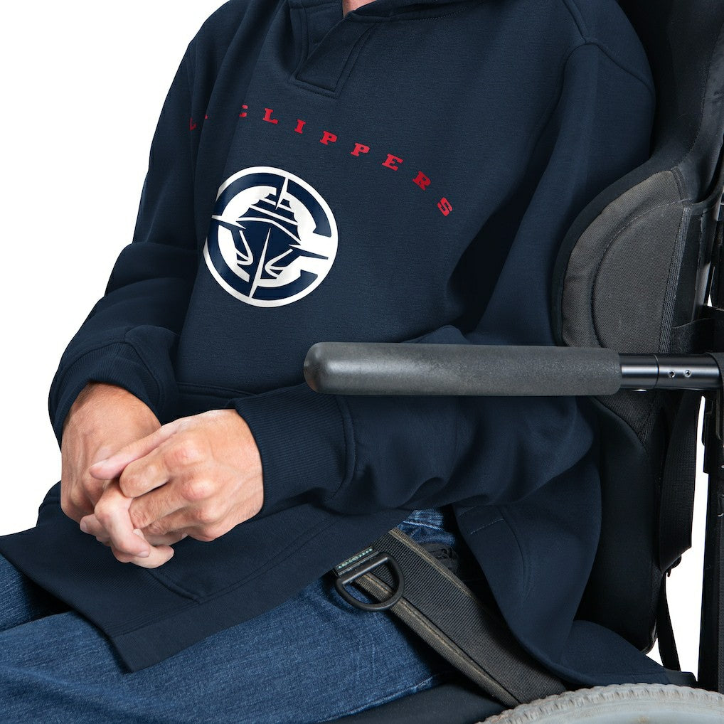 LA Clippers G-III Sports by Carl Banks Adaptive Team Arc Fleece Hoodie Navy - NBA