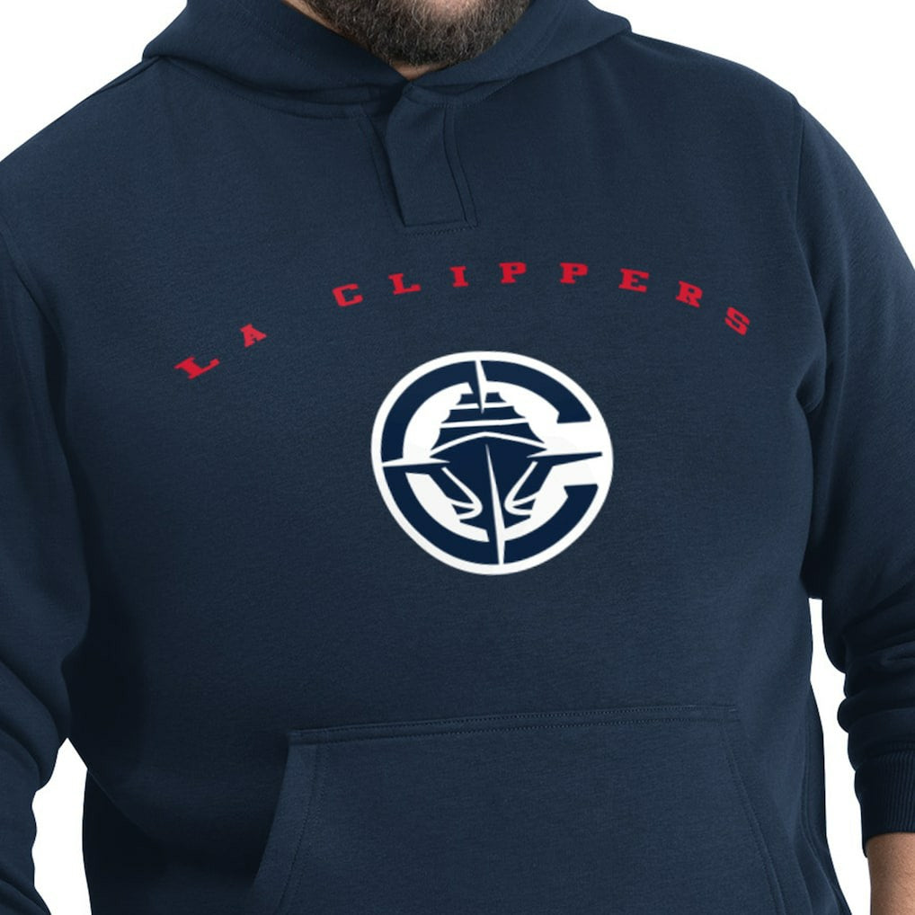 LA Clippers G-III Sports by Carl Banks Adaptive Team Arc Fleece Hoodie Navy - NBA