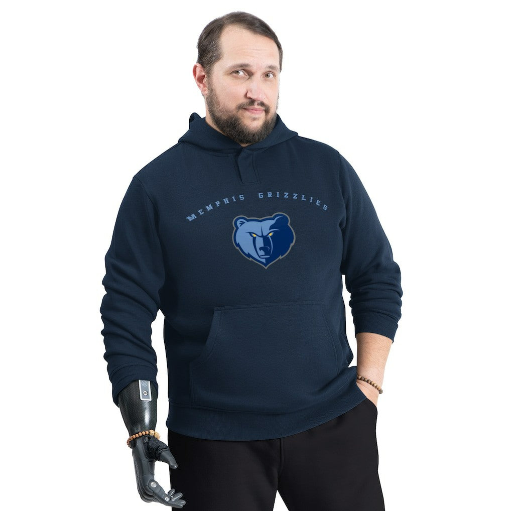 Memphis Grizzlies G-III Sports by Carl Banks Adaptive Team Arc Fleece Hoodie Navy - NBA