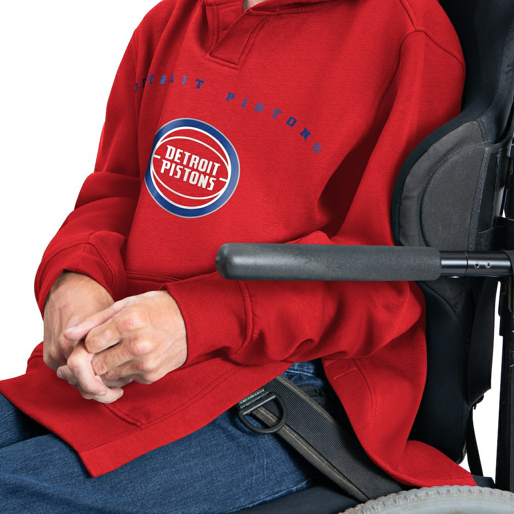 Detroit Pistons G-III Sports by Carl Banks Adaptive Team Arc Fleece Hoodie Red - NBA
