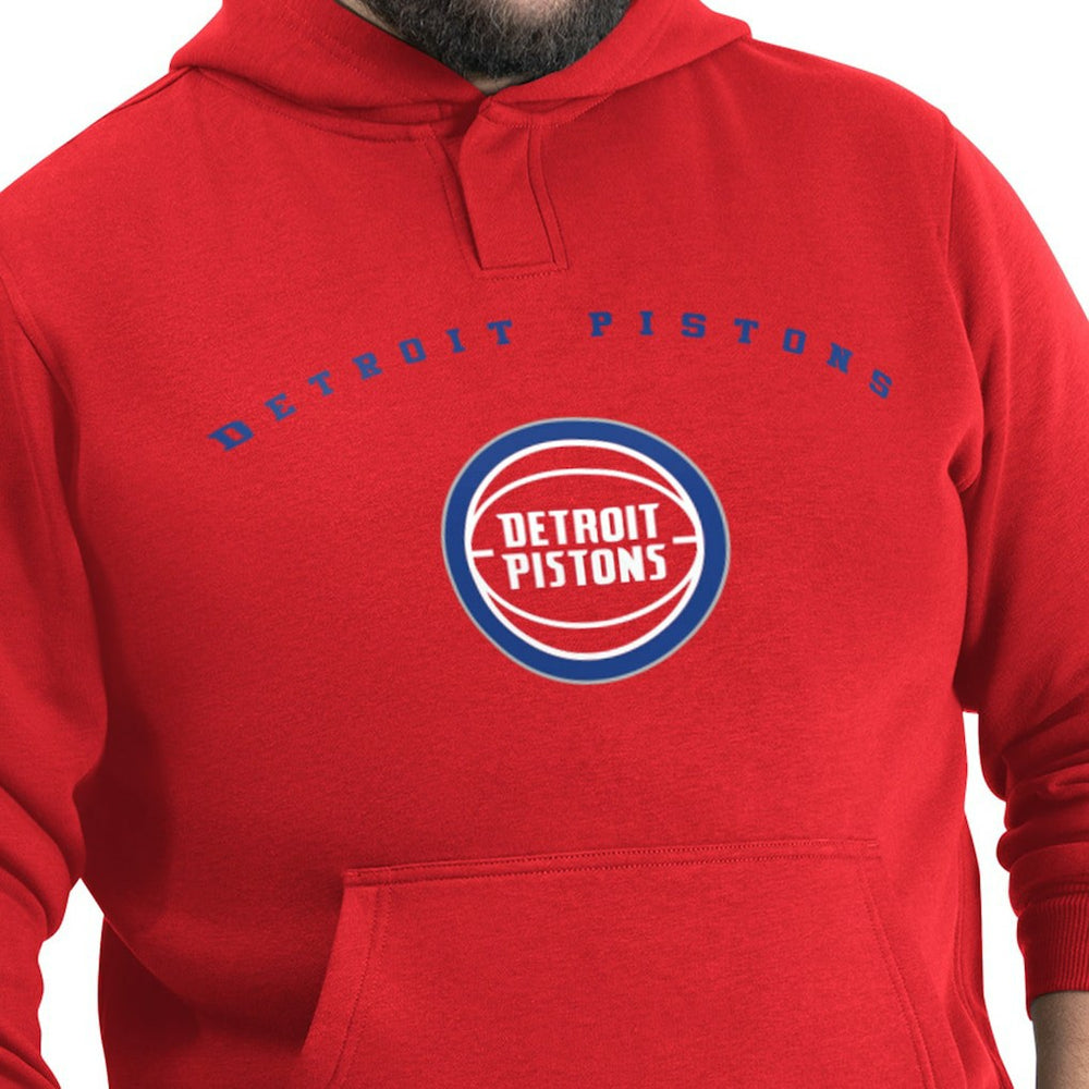 Detroit Pistons G-III Sports by Carl Banks Adaptive Team Arc Fleece Hoodie Red - NBA