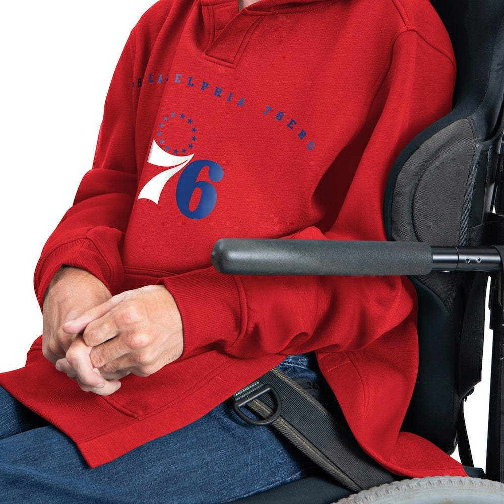 Philadelphia 76ers G-III Sports by Carl Banks Adaptive Team Arc Fleece Hoodie Red - NBA