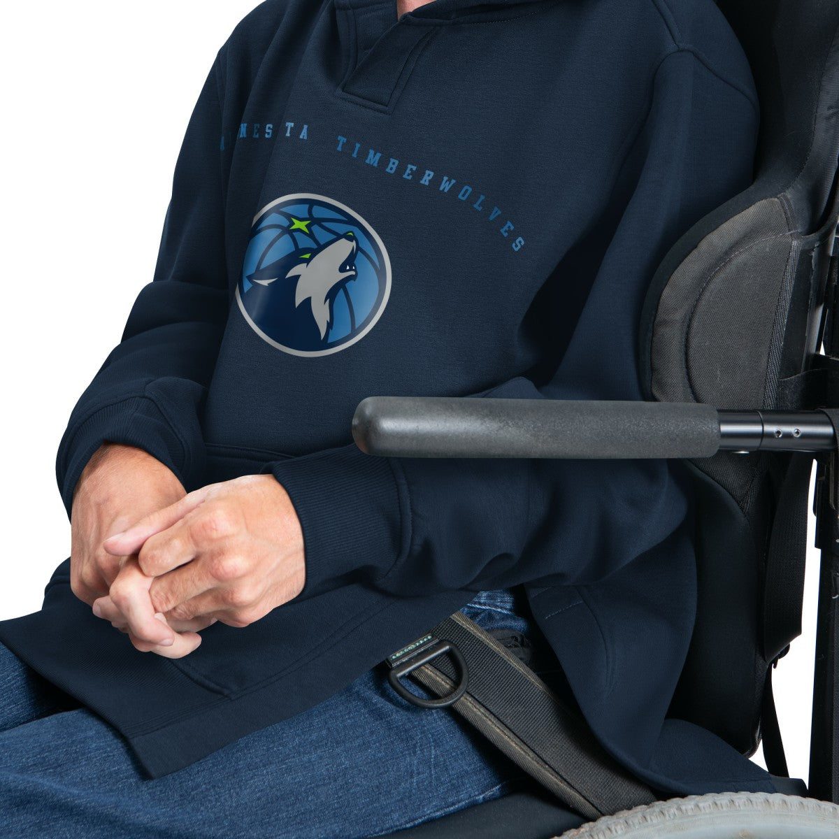 Minnesota Timberwolves G-III Sports by Carl Banks Adaptive Team Arc Fleece Hoodie Navy - NBA