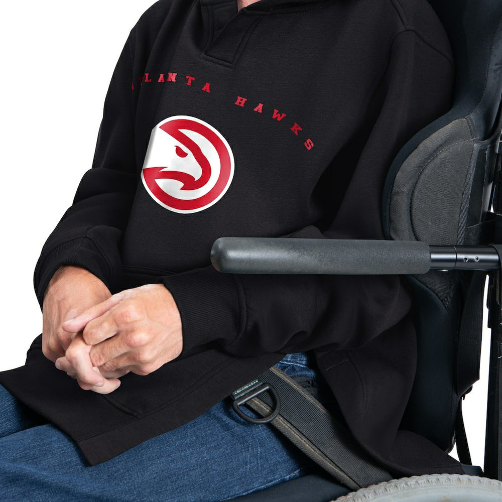 Atlanta Hawks G-III Sports by Carl Banks Adaptive Team Arc Fleece Hoodie Black - NBA