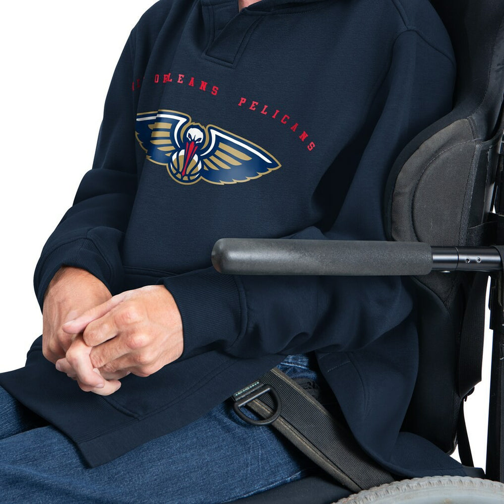 New Orleans Pelicans G-III Sports by Carl Banks Adaptive Team Arc Fleece Hoodie Navy - NBA
