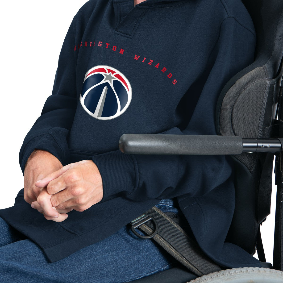 Washington Wizards G-III Sports by Carl Banks Adaptive Team Arc Fleece Hoodie Navy - NBA