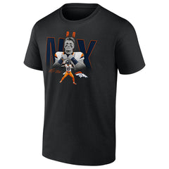 Bo Nix Denver Broncos Humble Shadow Player Graphic T-Shirt Black | NFL