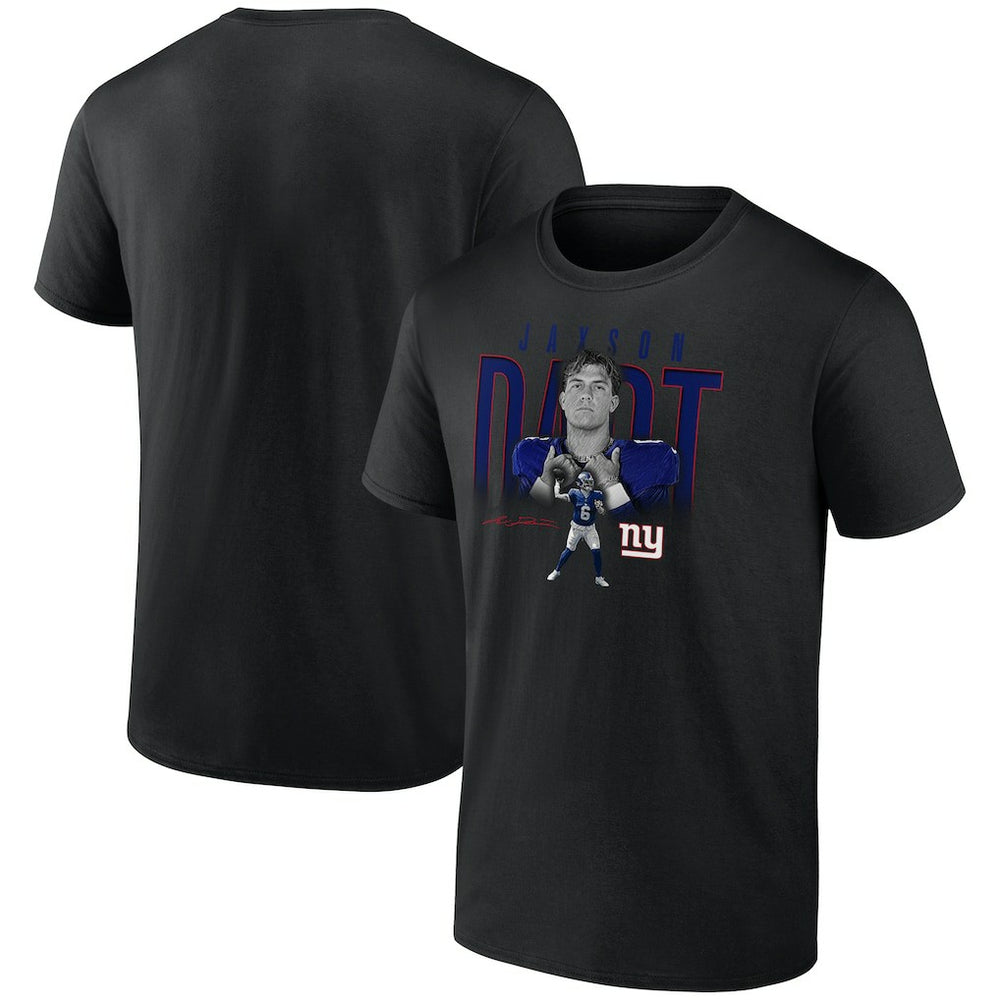 Jaxson Dart New York Giants Humble Shadow Player Graphic T-Shirt Black | NFL