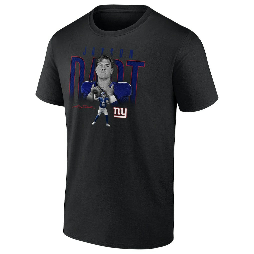 Jaxson Dart New York Giants Humble Shadow Player Graphic T-Shirt Black | NFL