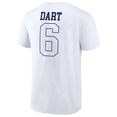 Jaxson Dart New York Giants Tonal Name & Number T-Shirt White | NFL