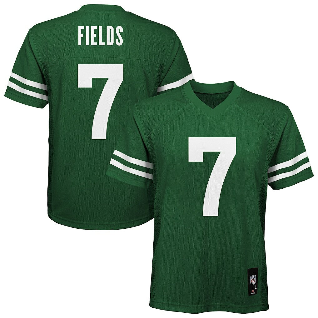 Justin Fields New York Jets Youth Replica Player Jersey Legacy Green | Nike for Sale