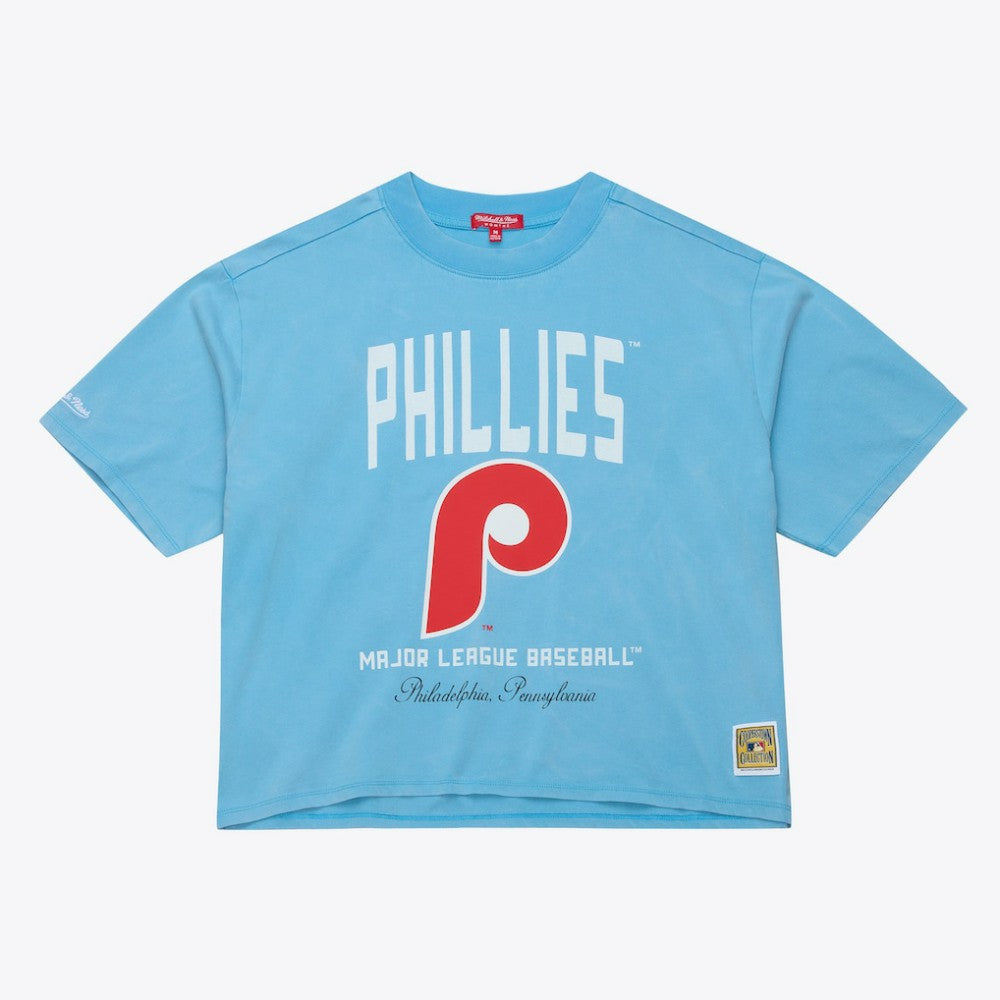 Philadelphia Phillies Mitchell & Ness Women's Cooperstown Cropped Boxy T-Shirt - MLB
