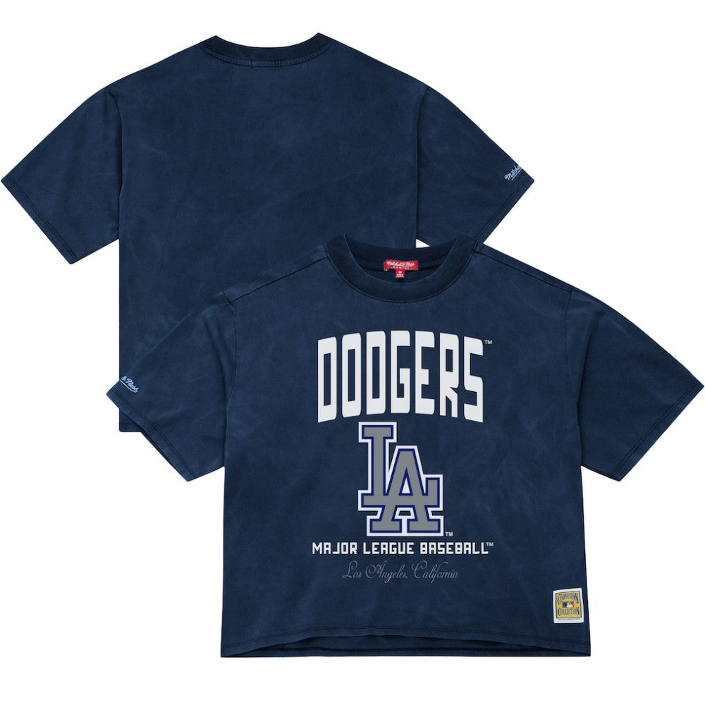 Los Angeles Dodgers Mitchell & Ness Women's Cooperstown Cropped Boxy T-Shirt - MLB