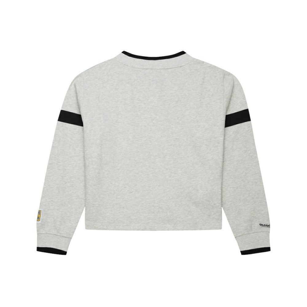 Philadelphia Phillies Mitchell & Ness Women's Cooperstown Collection V-Neck Cropped Toggle Sweatshirt - MLB