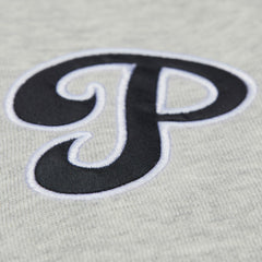 Philadelphia Phillies Mitchell & Ness Women's Cooperstown Collection V-Neck Cropped Toggle Sweatshirt - MLB