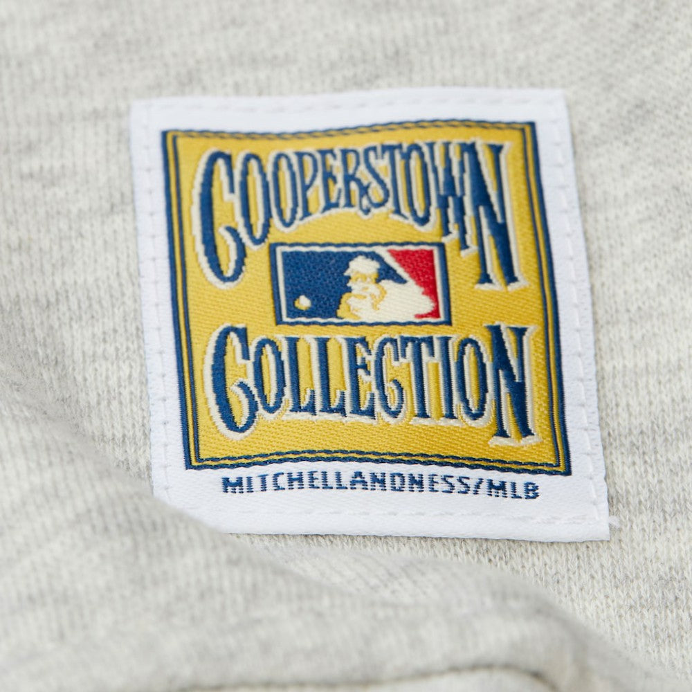 New York Yankees Mitchell & Ness Women's Cooperstown Collection V-Neck Cropped Toggle Sweatshirt - MLB