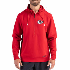 Kansas City Chiefs Cutter & Buck Roam Eco Half-Zip Recycled Pullover Hoodie Red | NFL