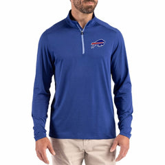 Buffalo Bills Cutter & Buck Coastline Epic Comfort Recycled Quarter-Zip Pullover Royal | NFL
