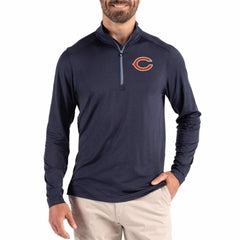 Chicago Bears Cutter & Buck Coastline Epic Comfort Recycled Quarter-Zip Pullover Navy | NFL