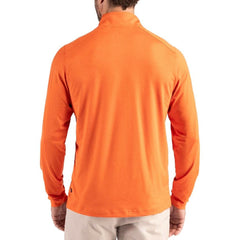 Cleveland Browns Cutter & Buck Coastline Epic Comfort Recycled Quarter-Zip Pullover Orange | NFL