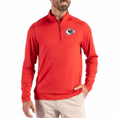 Kansas City Chiefs Cutter & Buck Coastline Epic Comfort Recycled Quarter-Zip Pullover Red | NFL