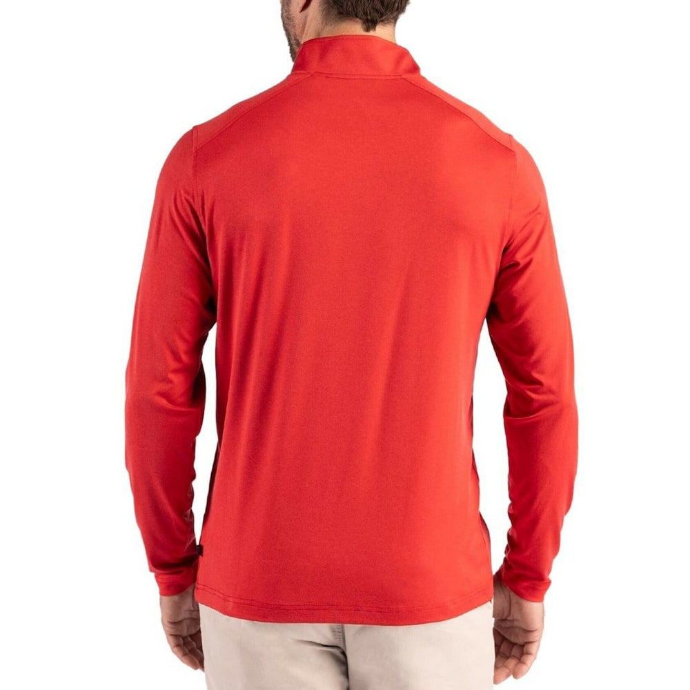 Kansas City Chiefs Cutter & Buck Coastline Epic Comfort Recycled Quarter-Zip Pullover Red | NFL