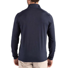 New England Patriots Cutter & Buck Coastline Epic Comfort Recycled Quarter-Zip Pullover Navy | NFL