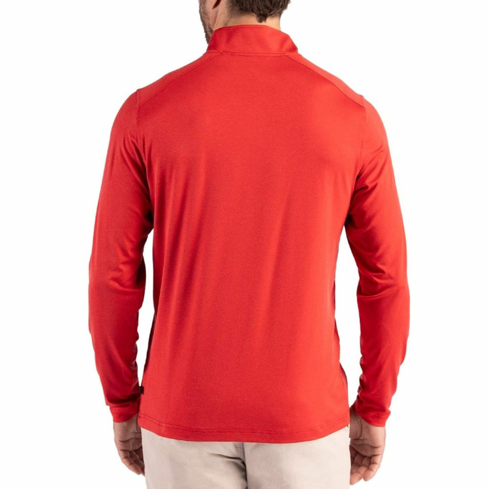 Tampa Bay Buccaneers Cutter & Buck Coastline Epic Comfort Recycled Quarter-Zip Pullover Red | NFL