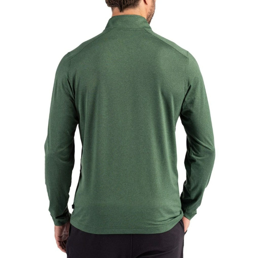 New York Jets Cutter & Buck Coastline Epic Comfort Recycled Quarter-Zip Pullover Green | NFL