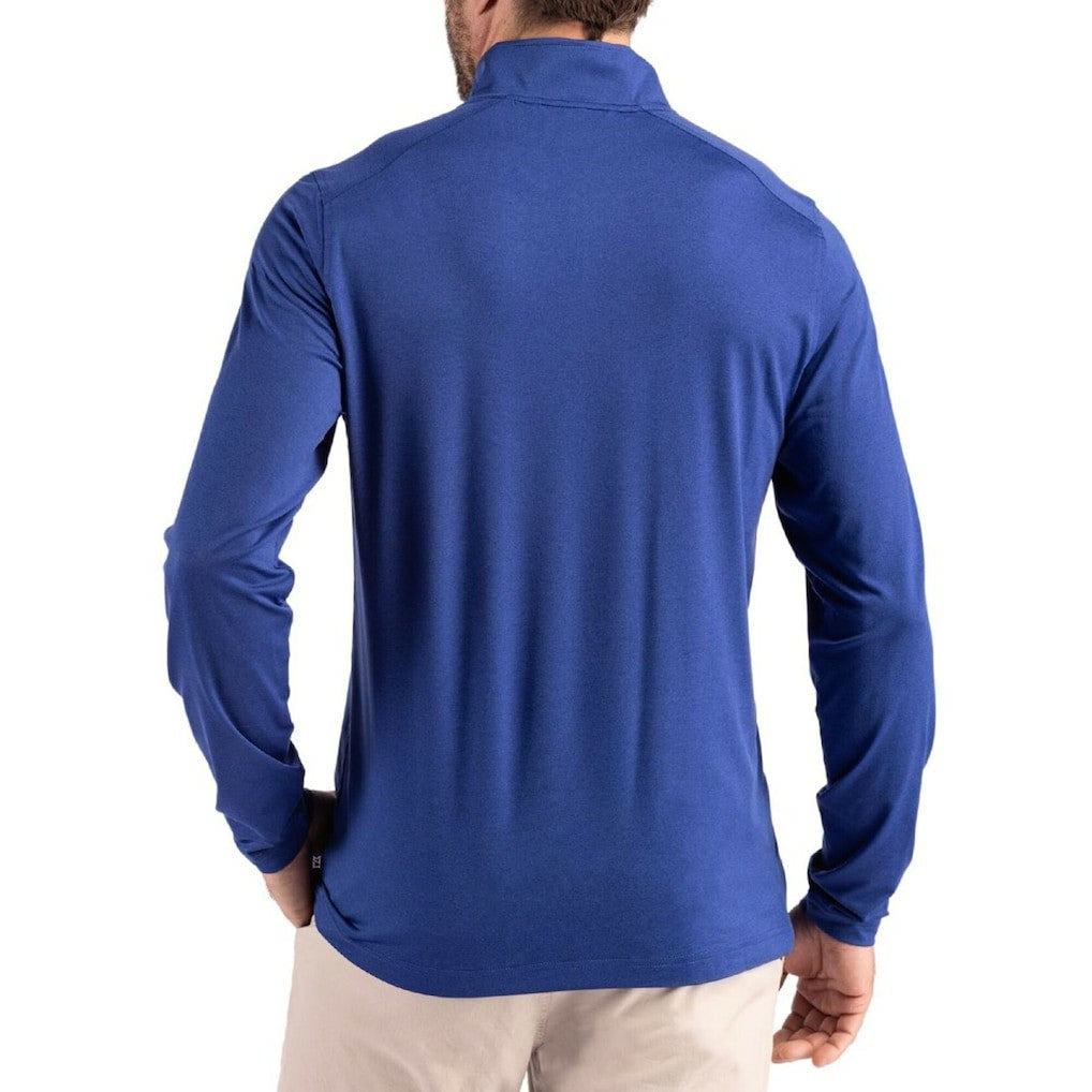 New York Giants Cutter & Buck Coastline Epic Comfort Recycled Quarter-Zip Pullover Royal | NFL