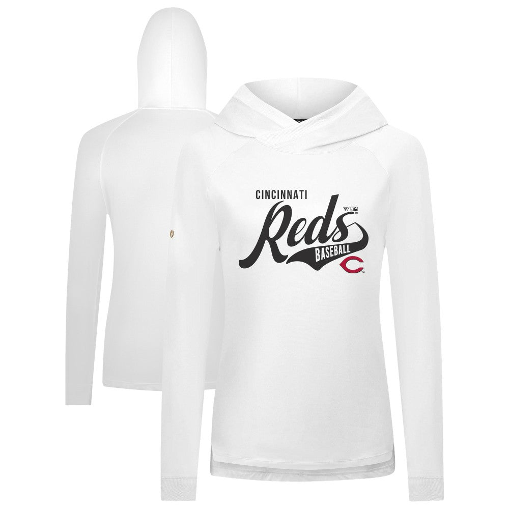 Cincinnati Reds Levelwear Women's Slender Glide Raglan Hoodie - MLB