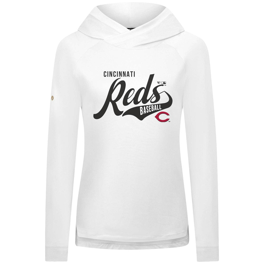 Cincinnati Reds Levelwear Women's Slender Glide Raglan Hoodie - MLB