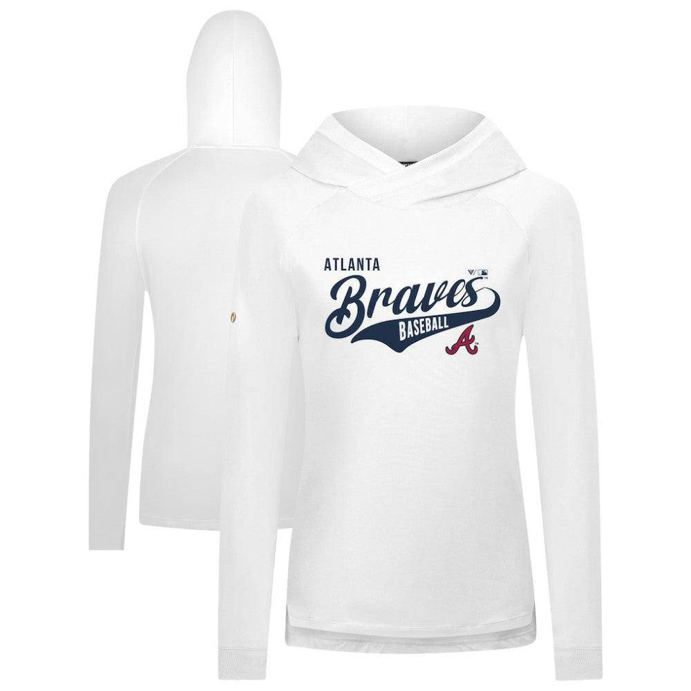 Atlanta Braves Levelwear Women's Slender Glide Raglan Hoodie - MLB