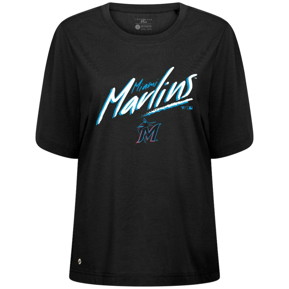 Miami Marlins Levelwear Women's Bloom Sizzle T-Shirt - MLB